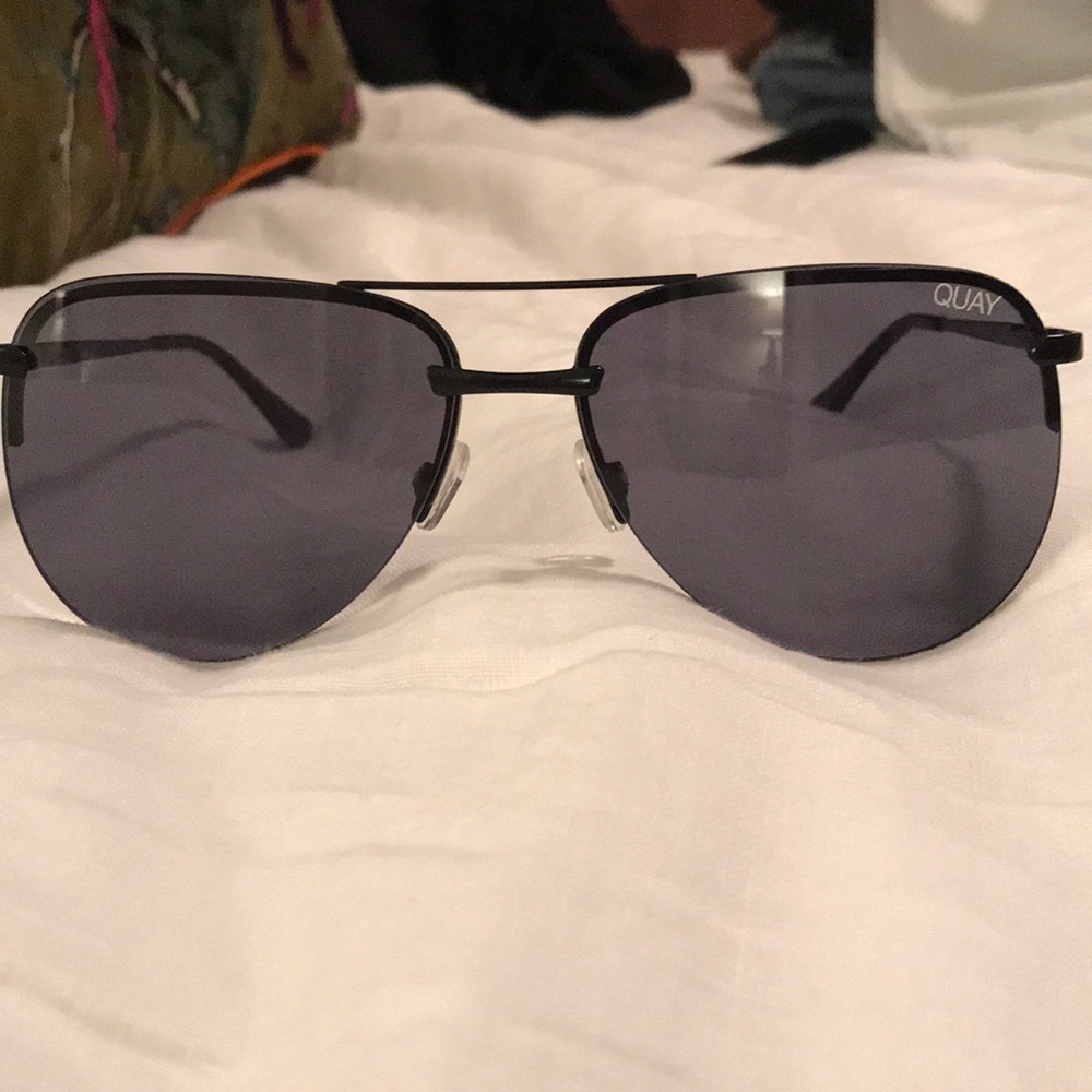 Quay Aviator Black Sunglasses